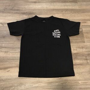 Anti Social Social Club Black Tee with White Text